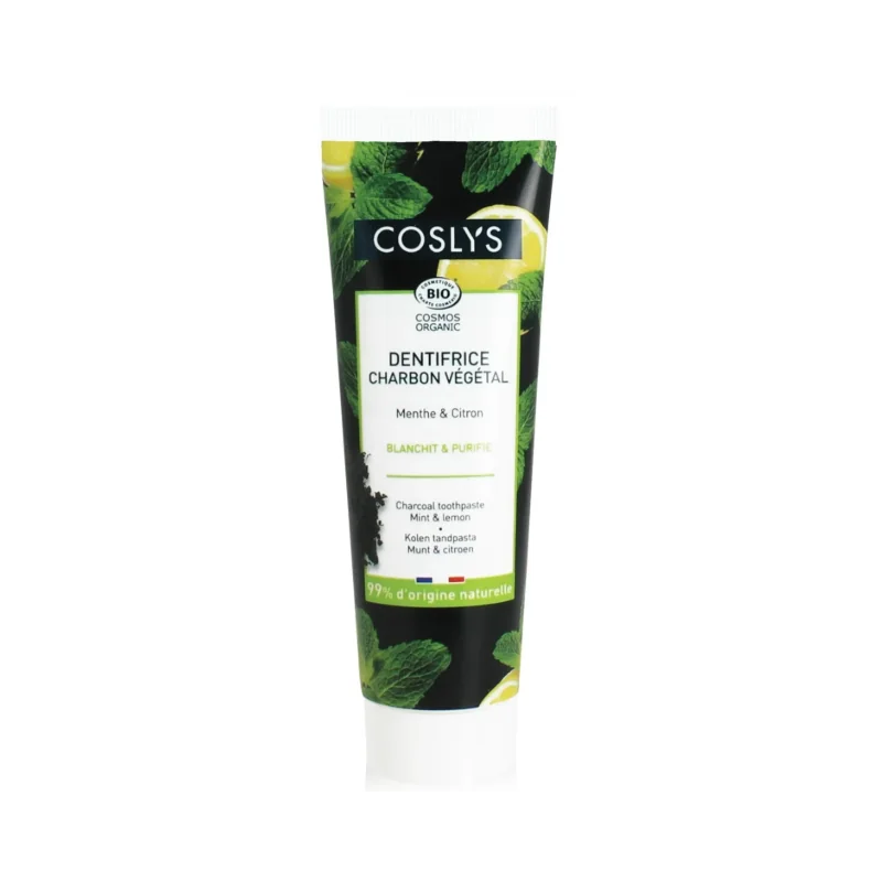 COSLYS DENTIFRICE CHARBON MENTHE CITRON 100G