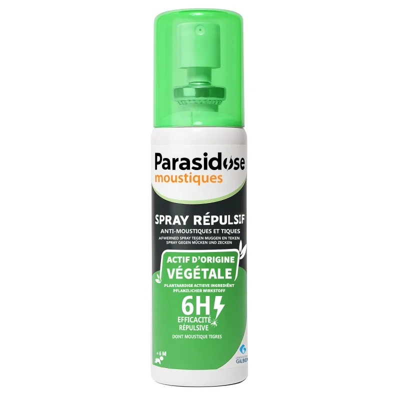 Parasidose Moustiques spray répulsif 'ACTIF D'ORIGINE VEGETALE" 100ml