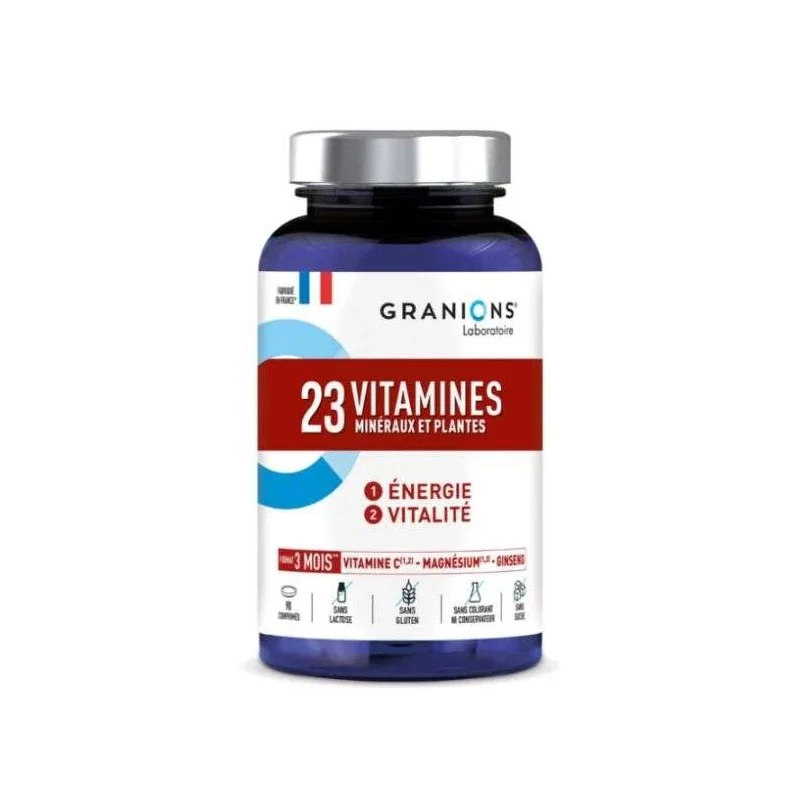 GRANIONS 23 VITAMINES MINERAUX ET PLANTES 90 COMPRIMES