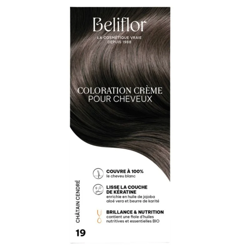 Beliflor UNIDOSE N° 19 CHATAIN CENDRE 120ml