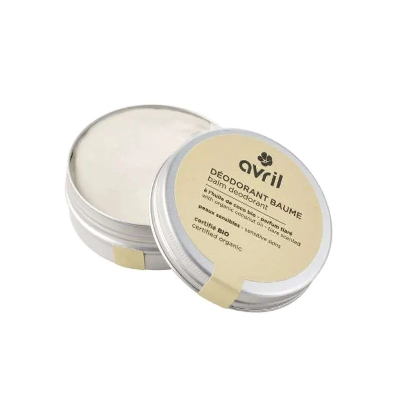 AVRIL DEODORANT BAUME A L HUILE DE COCO BIO PARFUM TIARE PEAUX SENSIBLES 85G