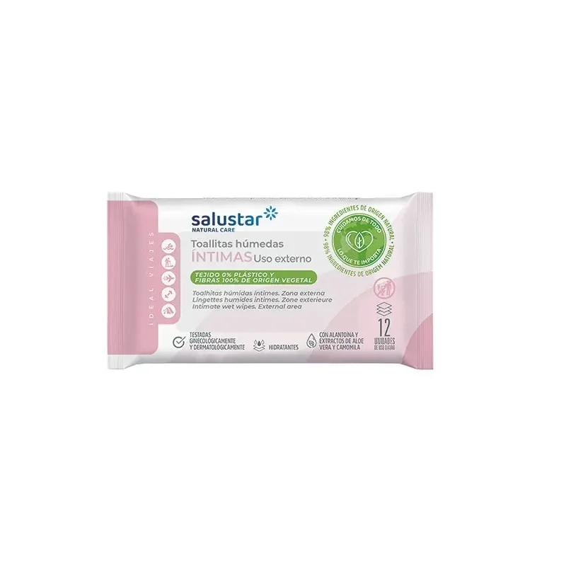 SALUSTAR Lingettes Humides Hygiène Intime 12 unités