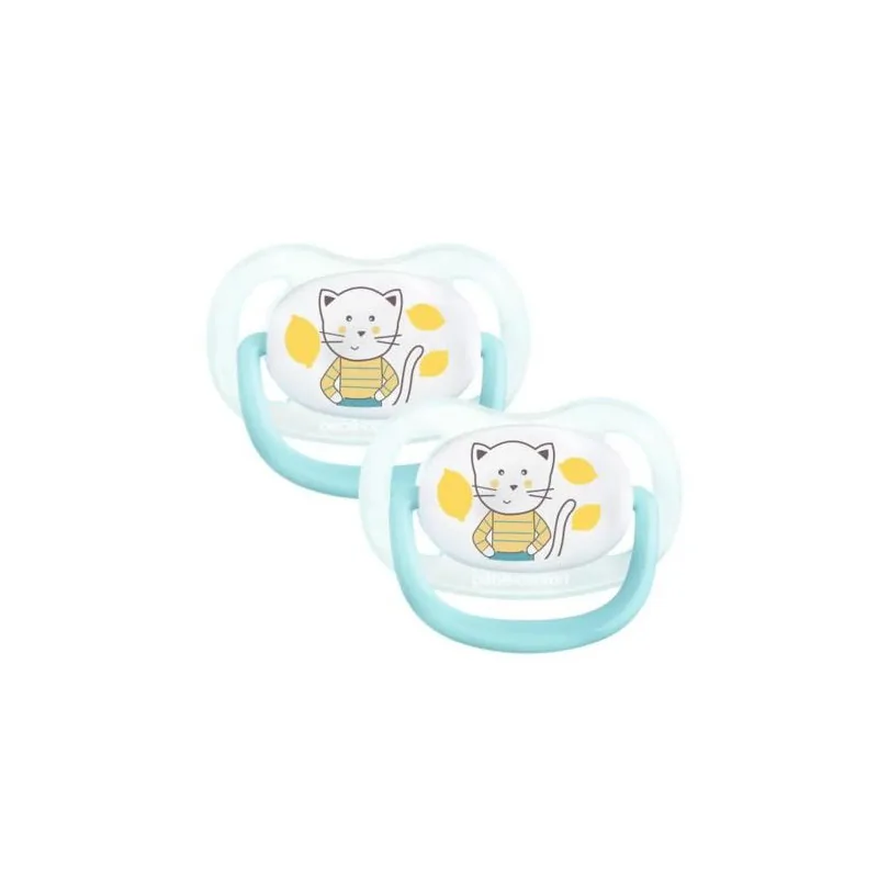 BÉBÉ CONFORT SUCETTES PHYSIO AIR CONF - 6/18 M - THE GARDENER BLEU ET JAUNE SIL X2 - 6877