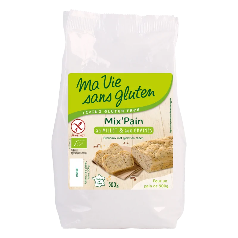 Ma Vie Sans Gluten preparation pour pain bio au millet et aux graines
