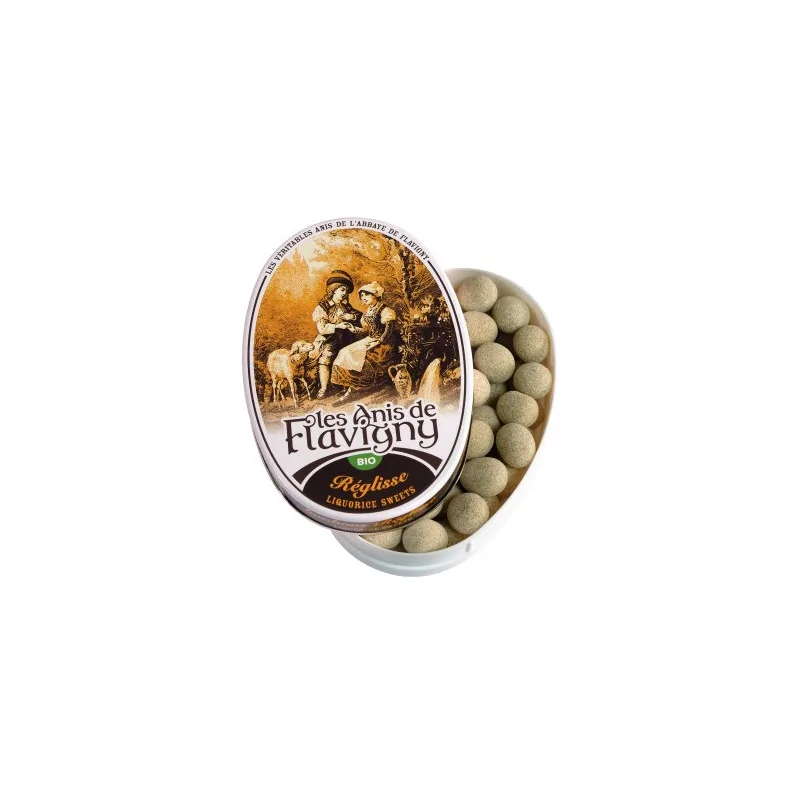 LES ANIS DE FLAVIGNY BOITE DE BONBONS A LA REGLISSE