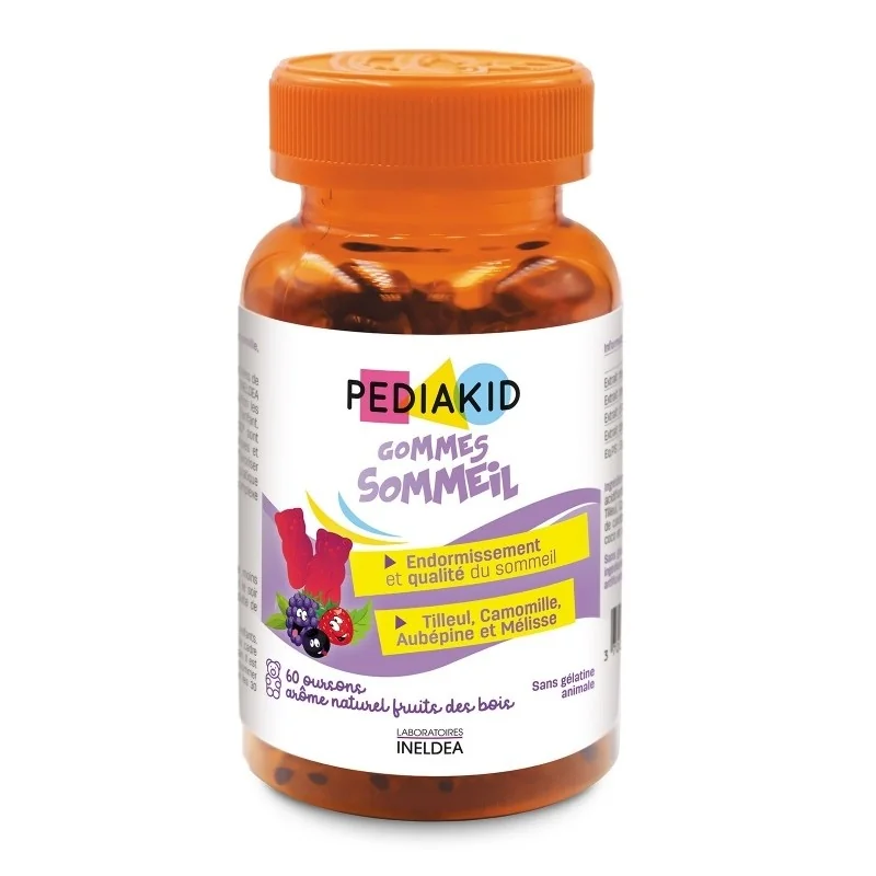 PEDIAKID GOMMES SOMMEIL 60 OURSONS AROME NATURELS FRUITS DES BOIS
