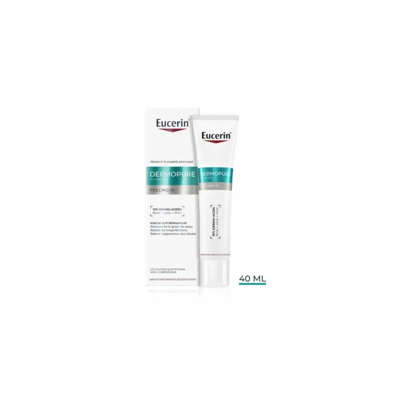 EUCERIN DERMOPURE CLINICAL PEELING 10 SOIN DE NUIT RENOVATEUR 40ML