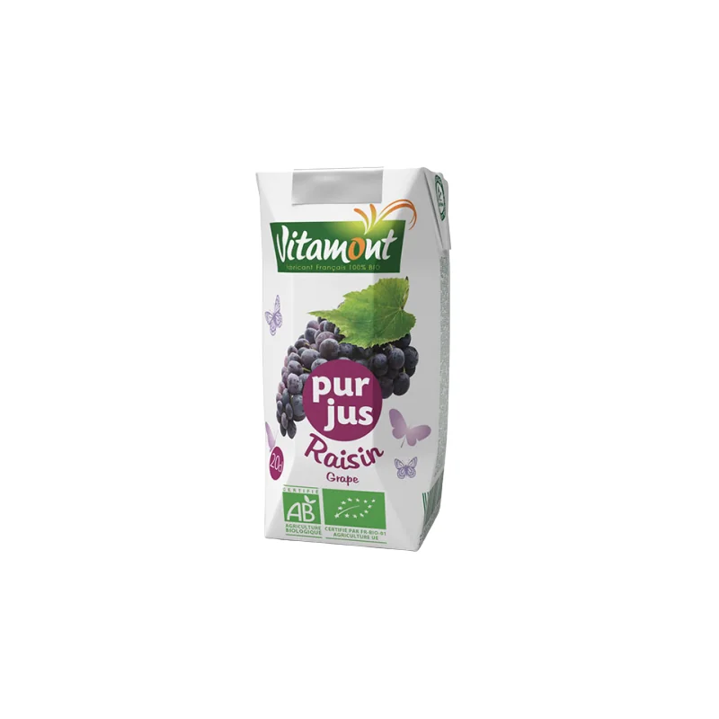 VITAMONT PUR JUS DE RAISINS ROUGES 200ML